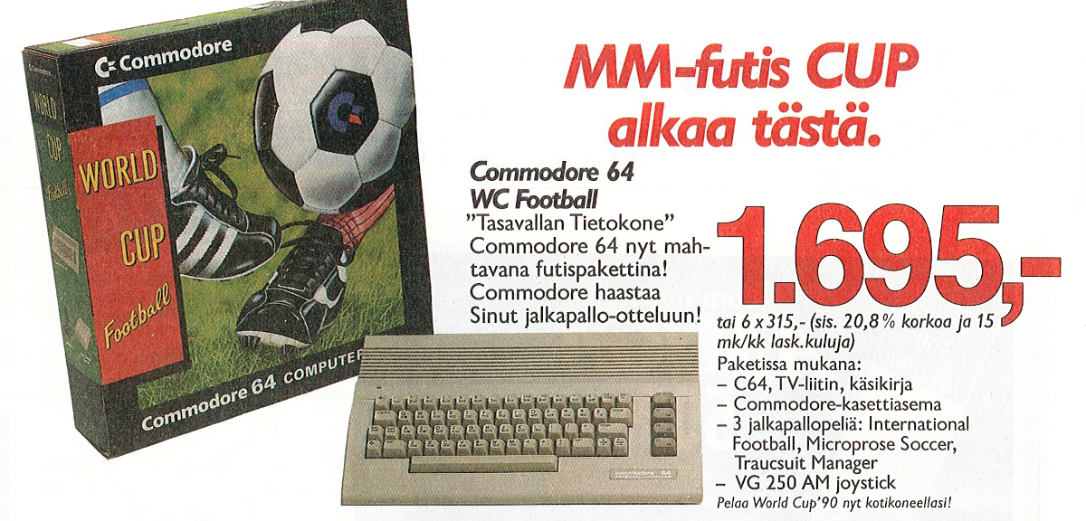 Kuva 5. Commodore 64:n myynti jatkui Info-kirjakaupoissa 1990-luvun alkuun saakka (Greatest Bits 1/1990).