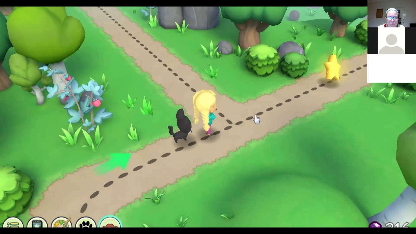 Kuva 2. Tutkija ja opettaja keskustelevat Lukukuplan navigoinnista.